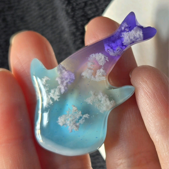 空のともだち　ジンベイザメ(暮れゆく空)　ピンバッジ　送料込み 8枚目の画像