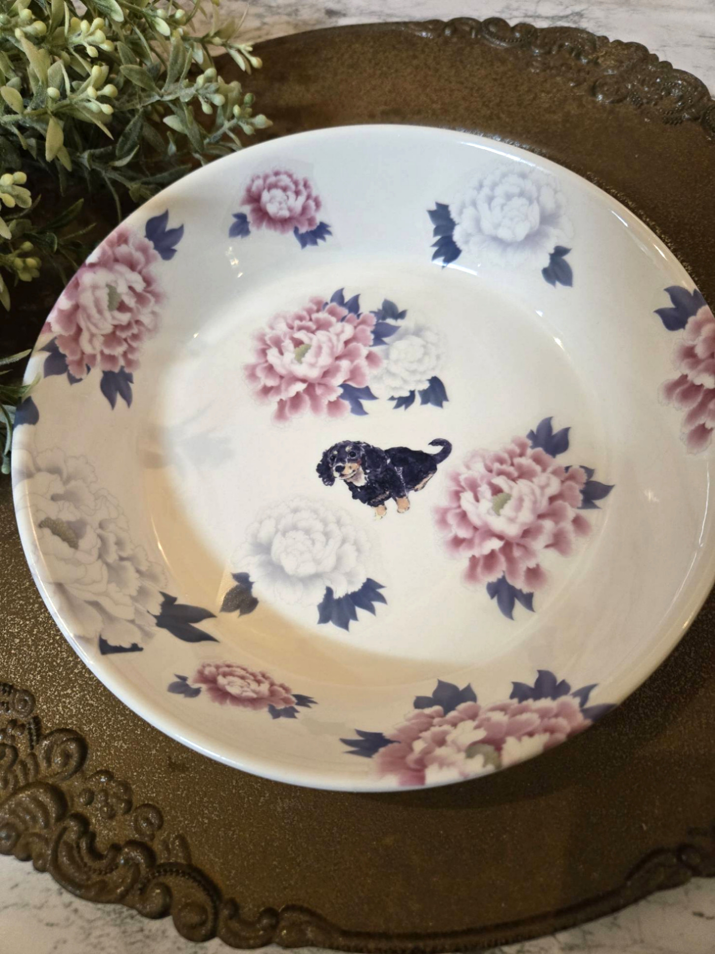 ミニチュアダックスフンドフードボウル