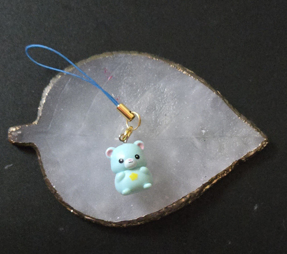 ハンドメイド】青いクマ キーホルダー 携帯ストラップ マンボウ 通販