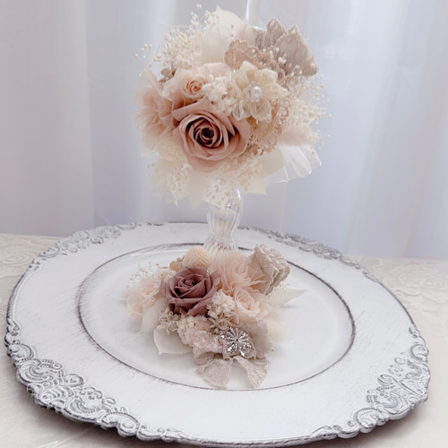 ❤️SALE❤️プリザーブドフラワーランプシェードアレンジ その他素材