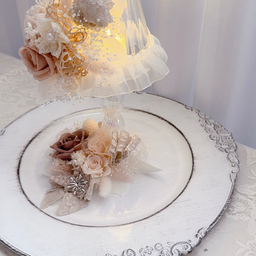 ❤️SALE❤️プリザーブドフラワーランプシェードアレンジ その他素材