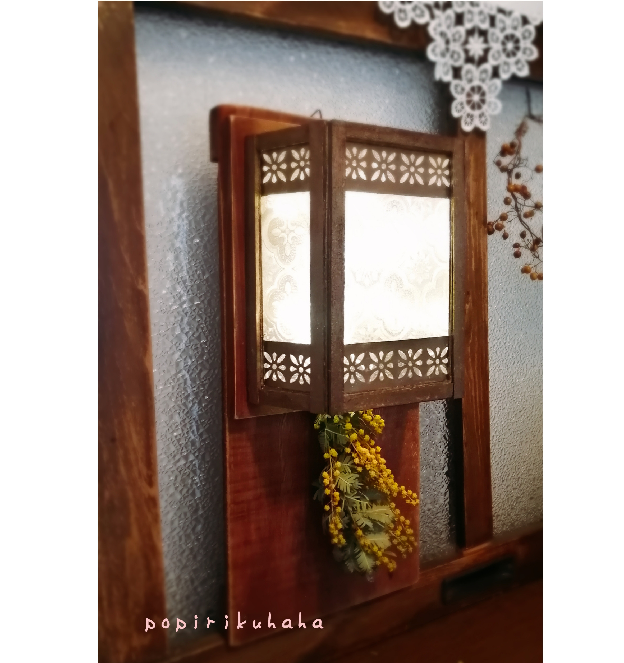 動画あり 1点物 レトロ調インテリア  ・インテリア雑貨 ・アンティーク ・木製 ・爽やか ・母の日ギフト ・癒し