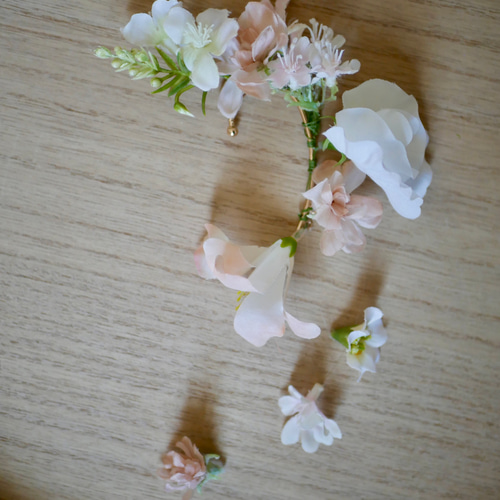 ジャンヌ】フラワーイヤーカフ 造花アクセサリー イヤーカフ