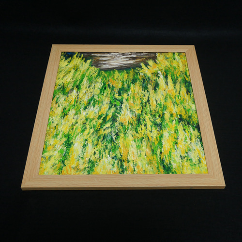 油絵 油彩 油彩画 絵 絵画【ミモザの道】