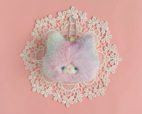 【ローズ♡ピンクねこさん】 双子 おすわりぬい服 15cm 【バッグチャーム】 コロンとゆめかわキーホルダーねこタイプ② キーホルダー ぴょんの助