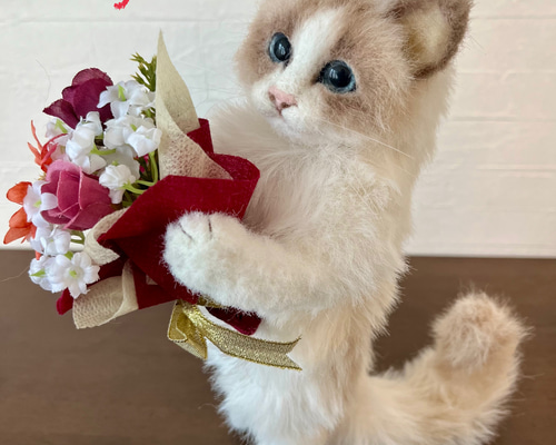 ラグドール 猫 母の日 ギフト アンティーク調 インテリア ぬいぐるみ