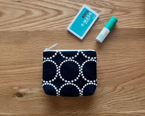mina perhonen tambourine ミニ ポーチ ミナペルホネン の刺繍生地