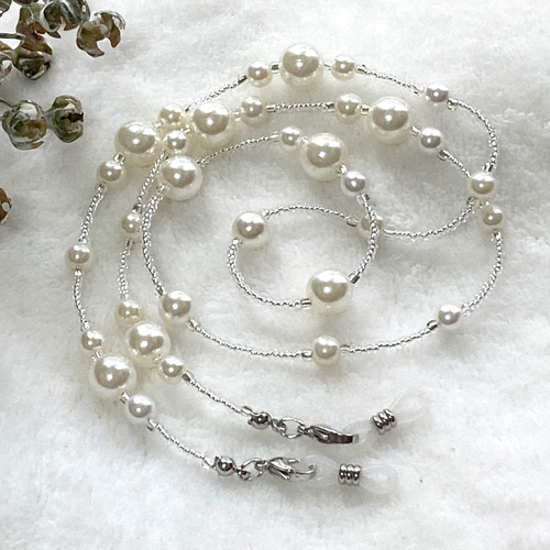 パール ビーズ メガネチェーン 約70cm 楽天市場】【楽天ランキング入賞】 メガネチェーン ＜パールビーズ