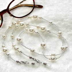 送料無料】ビーズの宝物＊グラスコード＊メガネストラップ＊メガネ