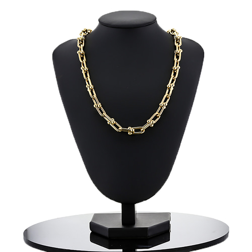 EYLA20005】Uリンクチェーンネックレス シルバー ゴールド サージカル