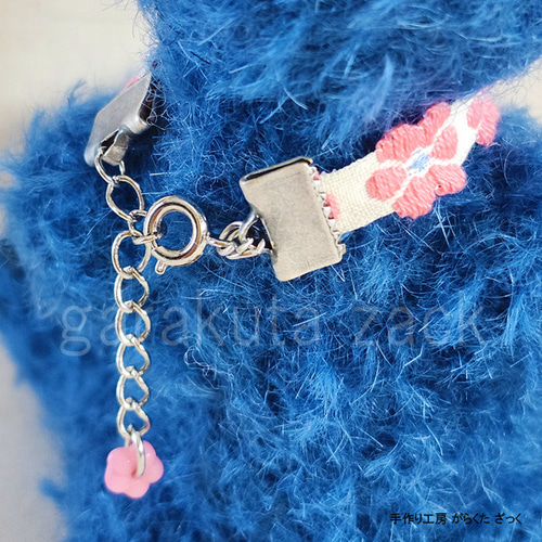 がらくたざっく テディベア/15cm4月生まれ・瑠璃色ブルーbear