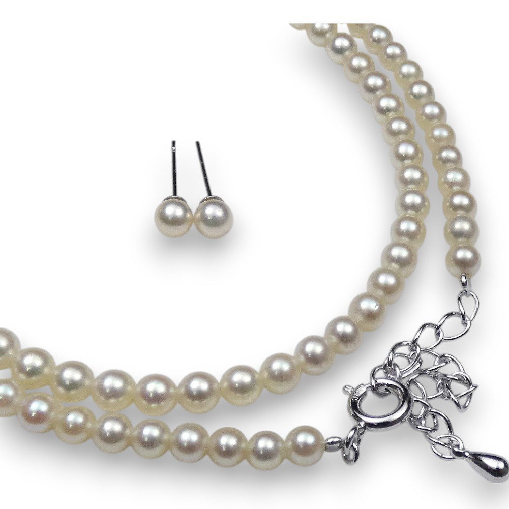 ベビーパール アコヤ本真珠ネックレスイヤリングセット希少4.0-4.5mm珠 SV925金具 特選日本産 B170_6
