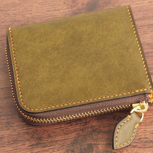 イタリアンレザーマルゴー│L字ファスナーのミニ財布│ボスコ×オルモ