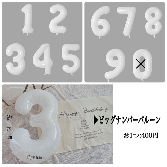 ナンバーバルーン　ビックナンバーバルーン　数字バルーン　誕生日バルーン 2枚目の画像