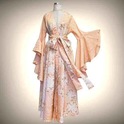 ドレープ袖 着物ガウン ドレスガウン 着物リメイク 演奏会 結婚式