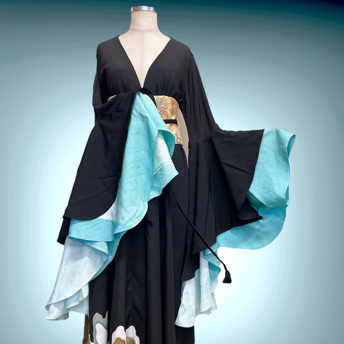 留袖 ドレープ袖 着物ガウン ドレスガウン 着物リメイク 演奏会 結婚式