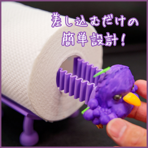 チョコ様 オーダートイレットペーパー入れ k様オーダー品 小鳥のトイレットペーパーホルダー バス・トイレ