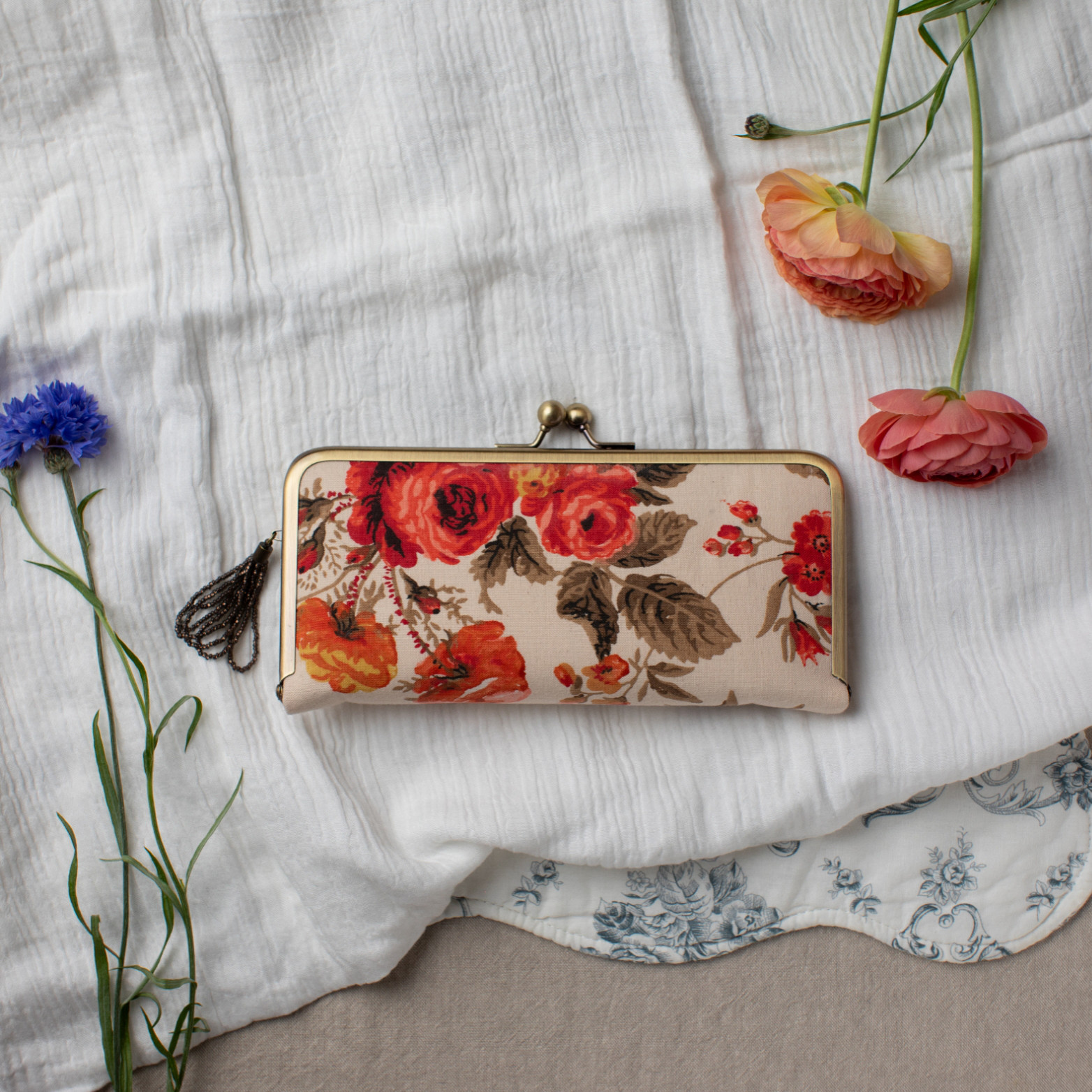 フランスアンティーク生地のツールケース