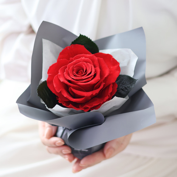 プリザーブドフラワー ギフト 花束 ブーケ おしゃれ バラ 赤