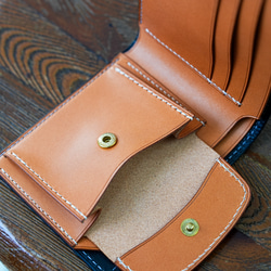 二つ折り財布 ハーフウォレット [ ブラック ペイズリー柄 ] 11枚目の画像