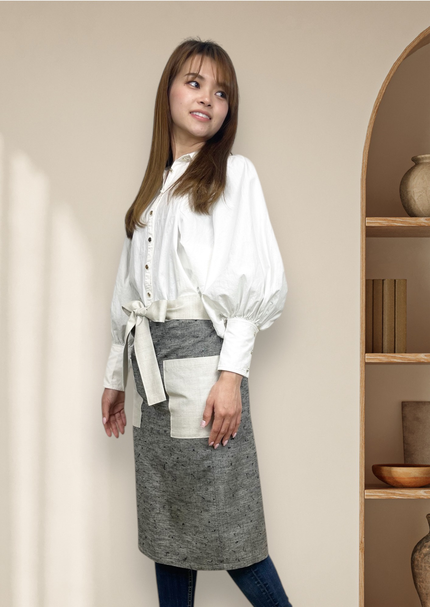 エプロンMサイズ【急な来客にもお洒落にすぐ対応★】贈り物にも大人気！  着物  和柄