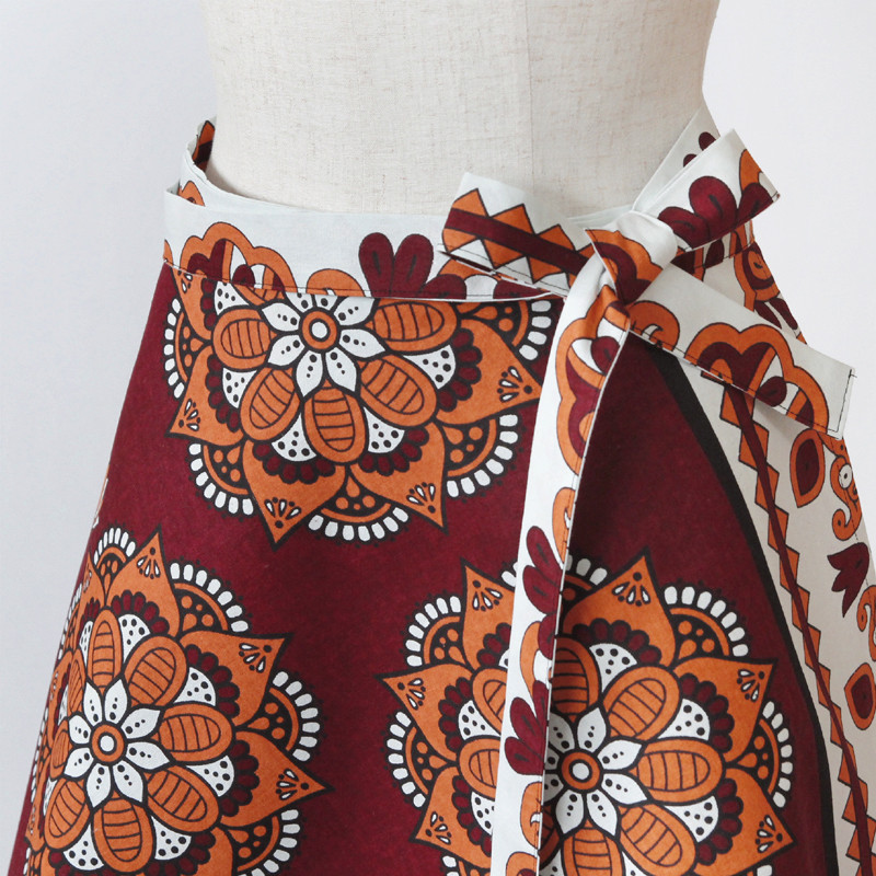 カンガの巻きスカート（ アフリカ布スカート ）ラップスカート ロングスカート 送料込み2026