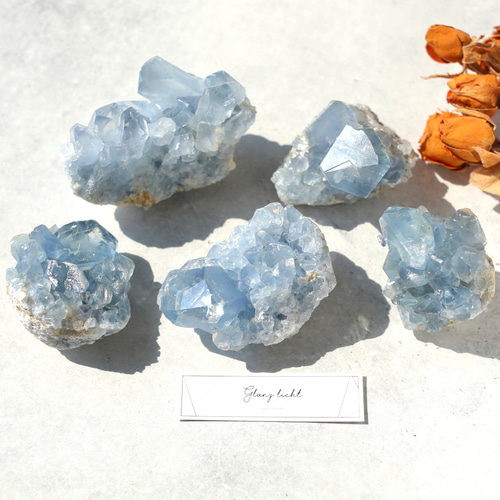 ミニ セレスタイト クラスター天青石 天使の石 鉱物 天然石 安眠 癒し