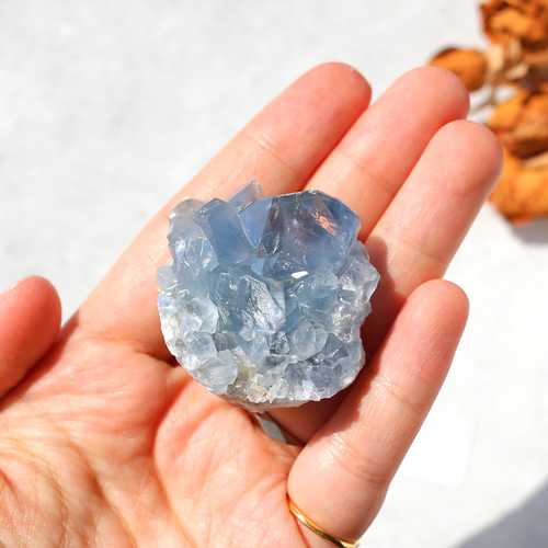 ミニ セレスタイト クラスター天青石 天使の石 鉱物 天然石 安眠 癒し