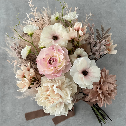 ダリアと芍薬のウエディングブーケ ブーケ violaflower 通販 19191967