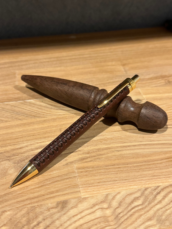 革軸ペン プエブロレザー カルロ・バダラッシ社 加藤金属 KATO202 本革 革軸ペン プエブロレザー カルロ・バダラッシ 加藤金属 KATO202