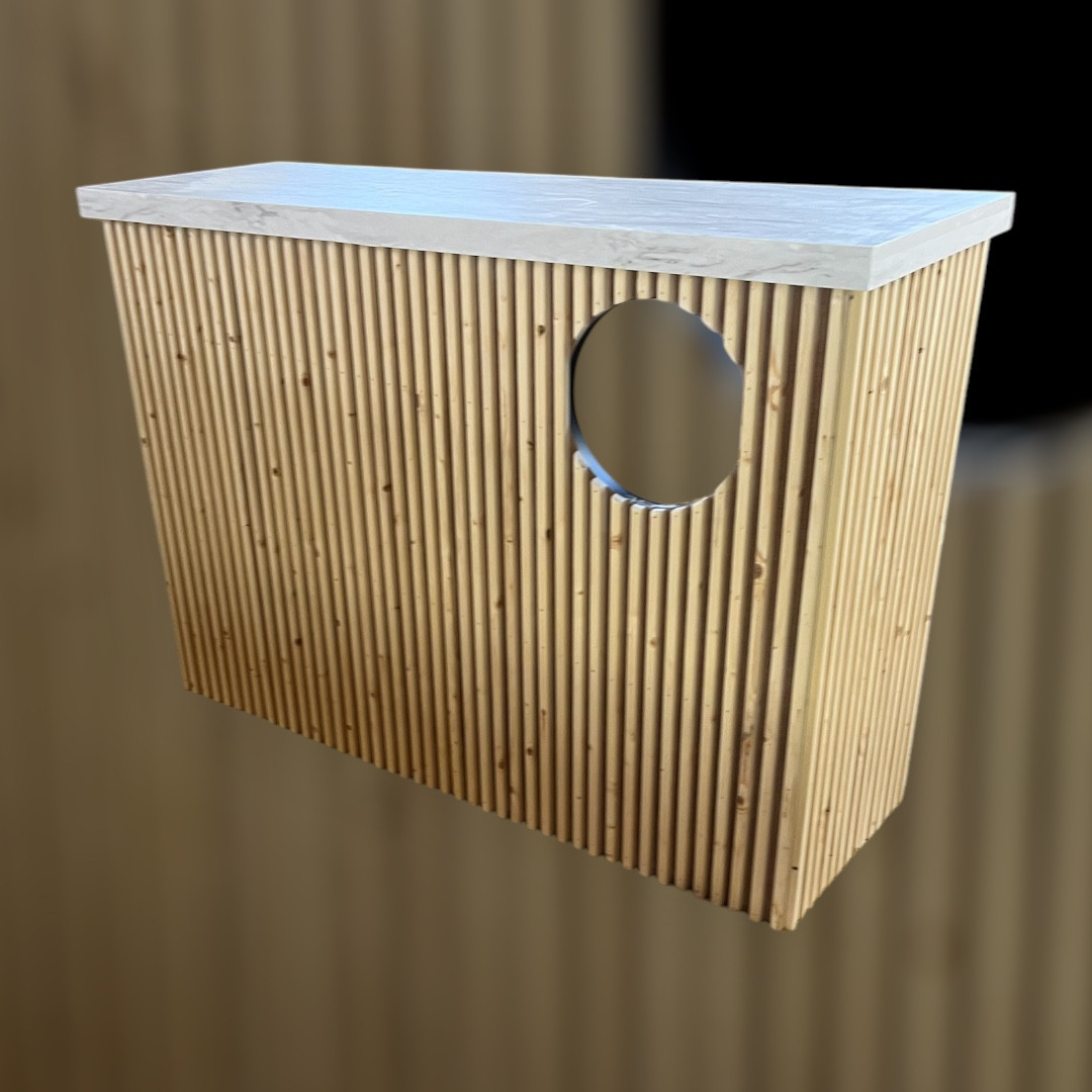 レジカウンター　受付カウンター　ゴミ箱ボックススペース有り