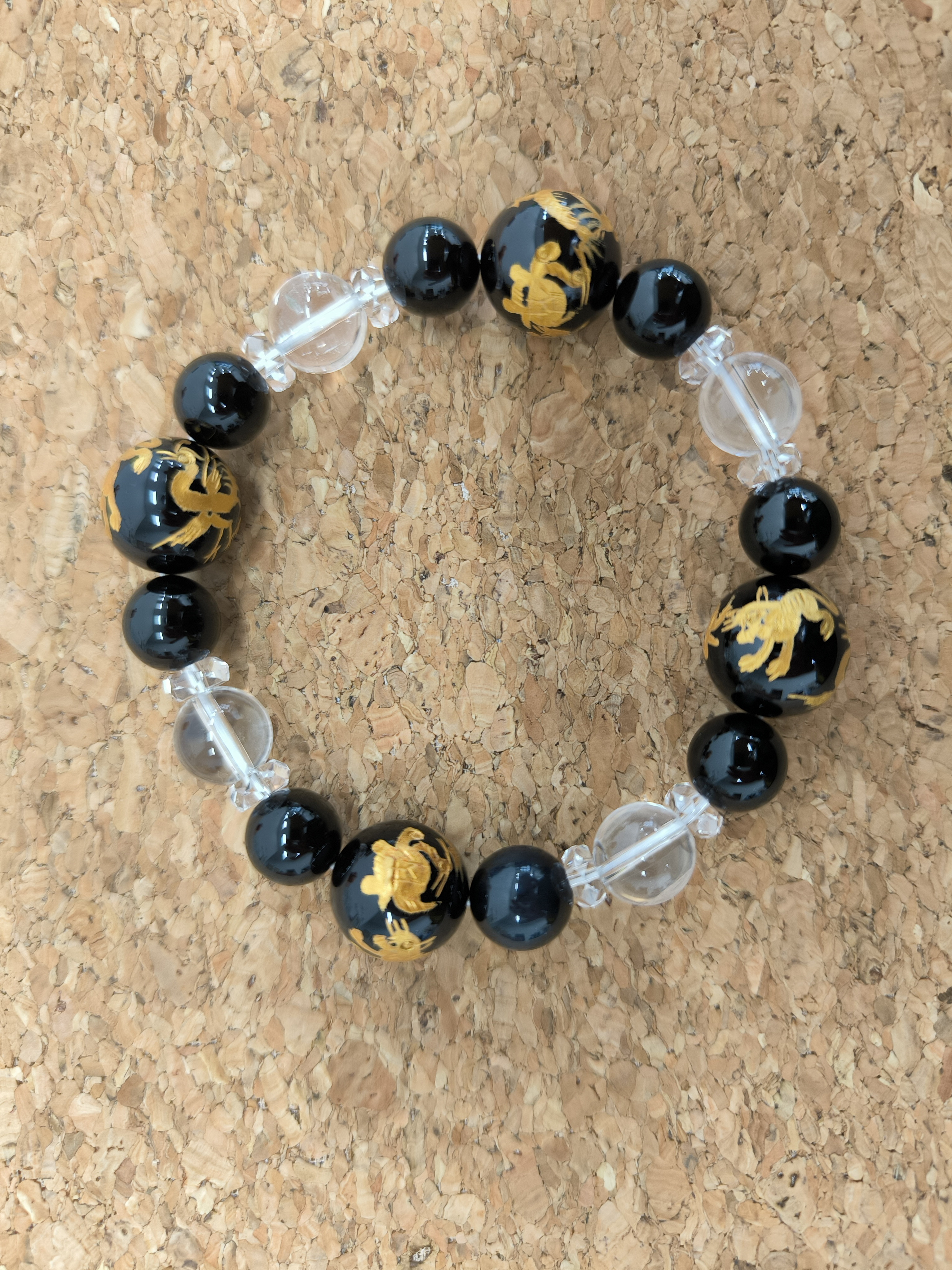 №134　四神獣オニキスとクリスタルのシンプルブレス