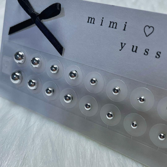 M04♡耳つぼジュエリー/Jewelry シルバー スタッズ 星 丸 半円タイプ