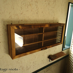 サイズオーダー可］ -vintageroots-09壁掛けコレクションケース