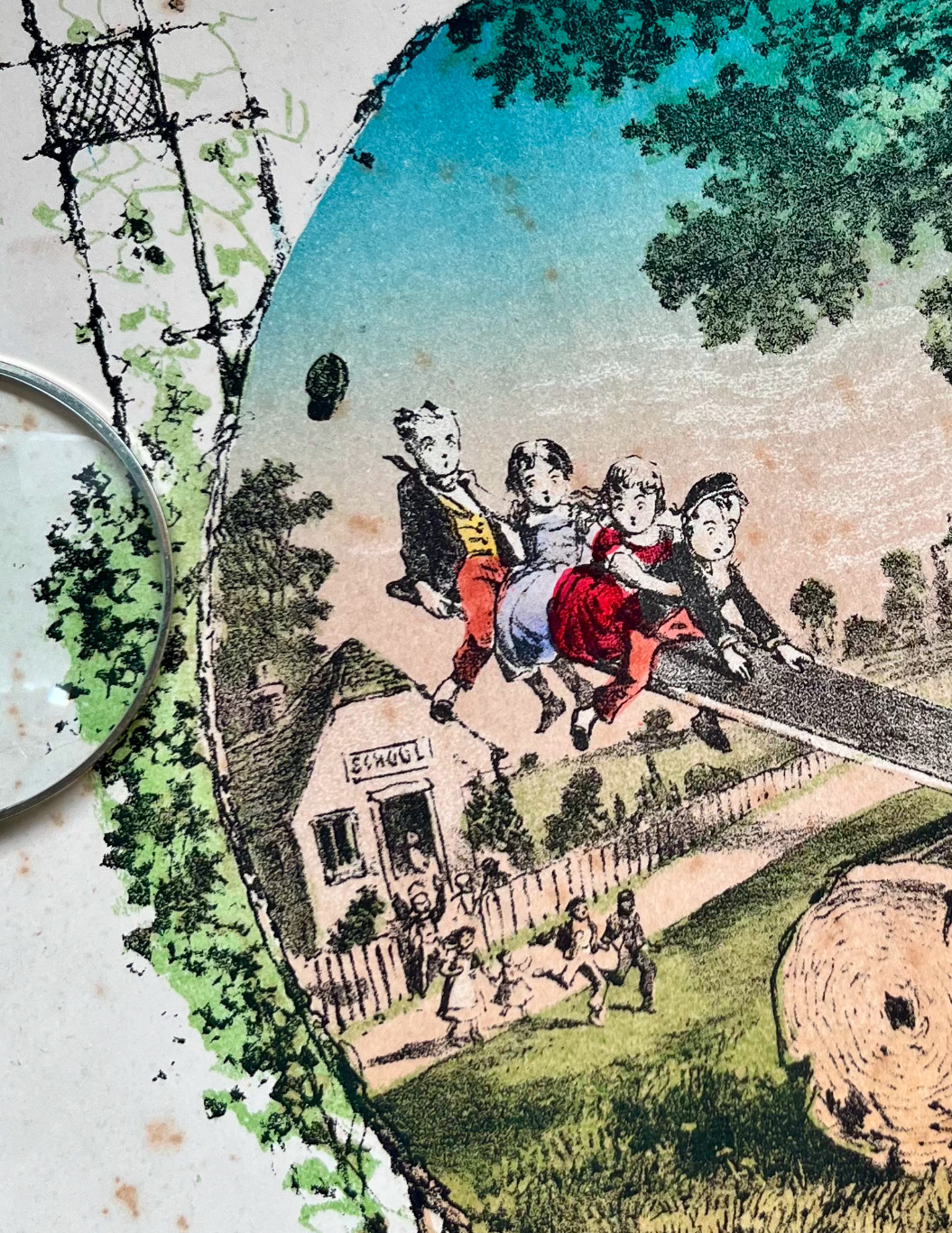 英国で出会った♪1880年代 アンティークの大判の楽譜　「SEE-SAW WALTZ 」8枚16ページ