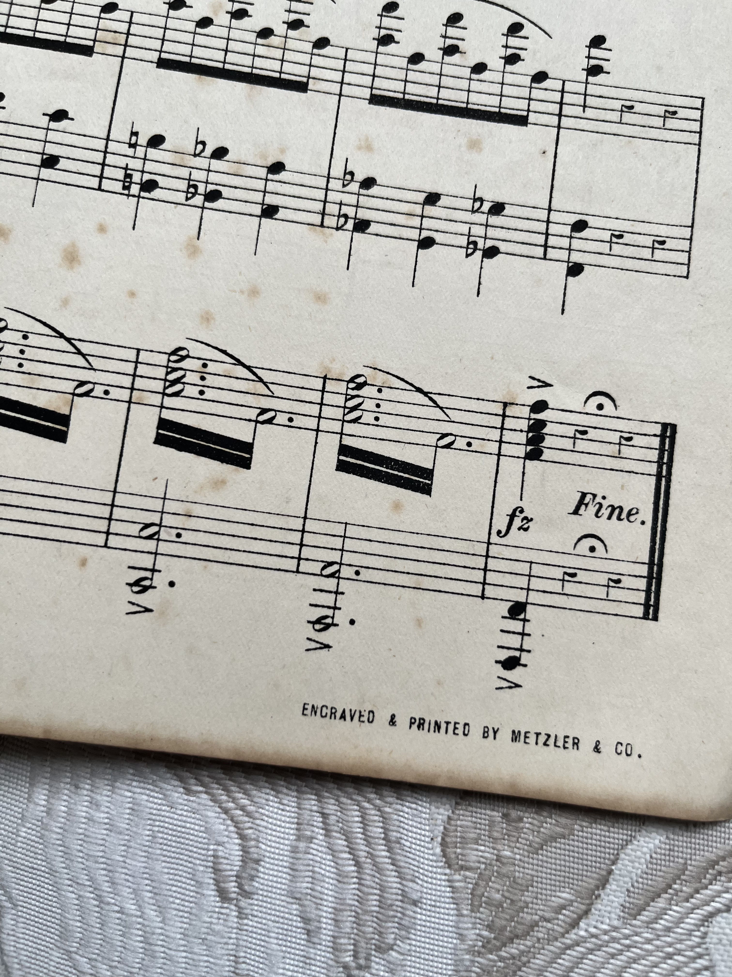 英国で出会った♪1880年代 アンティークの大判の楽譜　「SEE-SAW WALTZ 」8枚16ページ