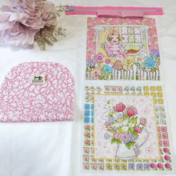 ♡ポーチ2個♡ハンドメイド　ロラライハリス➕生地 ♡ポーチ2個♡ハンドメイド ロラライハリス➕生地 ♡ポーチ2個