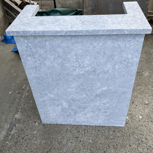 ☆【受注製作】☆ホワイトストーン柄☆石目☆御影調☆受付カウンター