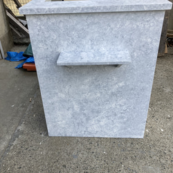 受注製作ホワイトストーン柄★御影調★カウンターテーブル800★☆ネイル　美容室 受注製作】☆ホワイトストーン柄☆石目☆御影調☆受付カウンター レジ