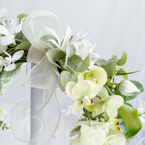 胡蝶蘭とカラーリリーのバレリーナブーケ/ウェディングブーケ/ホテル