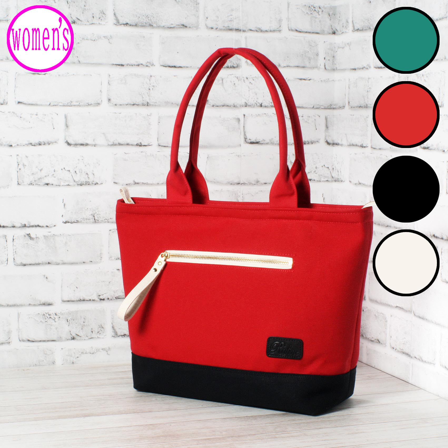 ファスナートートバッグ Mサイズ 帆布 Canvas