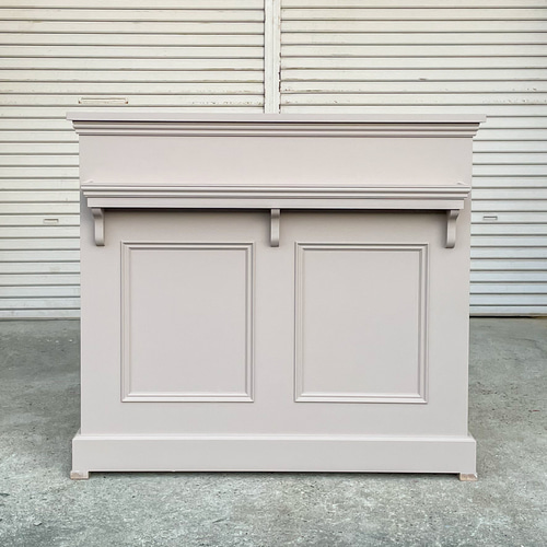 ネイルサロン向けレジカウンター（W1200ピンクベージュ）受付