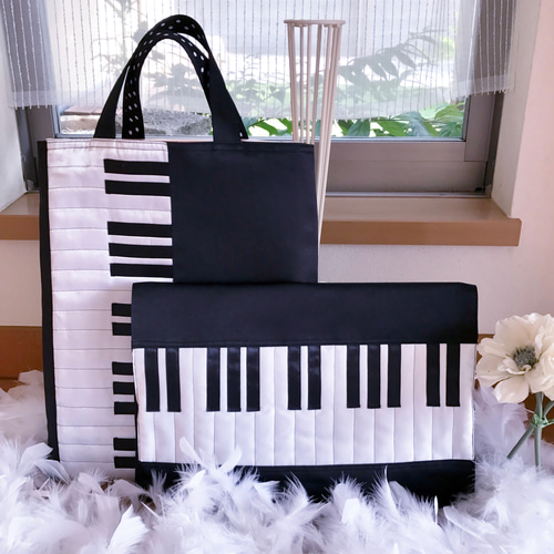 再販9✨本物のピアノみたいなレッスンバッグ｜上品で高級感ある立体