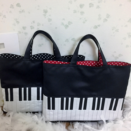 再販9✨本物のピアノみたいなレッスンバッグ｜上品で高級感ある立体