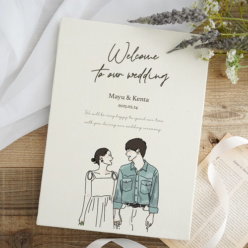 イラスト ポスター ウェルカムボードなど ウェルカムボード イラスト カジュアル 似顔絵 おしゃれ 結婚式