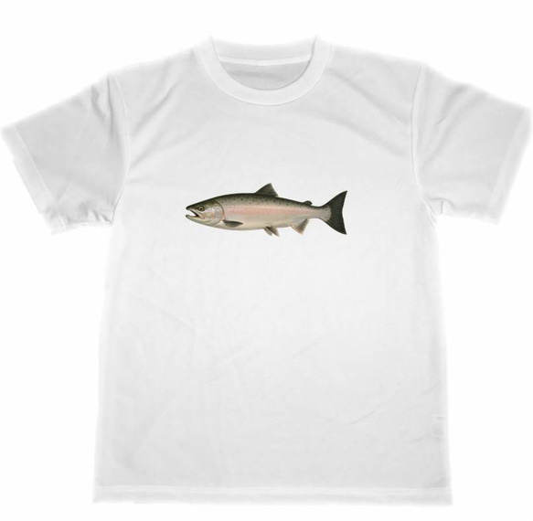 ドライ　Ｔシャツ　トラウト　鱒　釣り　グッズ　サクラマス　フィッシング　イラスト 1枚目の画像