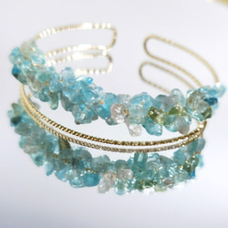 ミャンマー天然石25個7色のバングルバンゴク製 jade bangle 67 size 101 天然翡翠バングル ☆ made in Myanmar