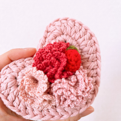 傷まない飾れるケーキ 母の日 小物入れ あみぐるみ かぎ針 手編み かぎ