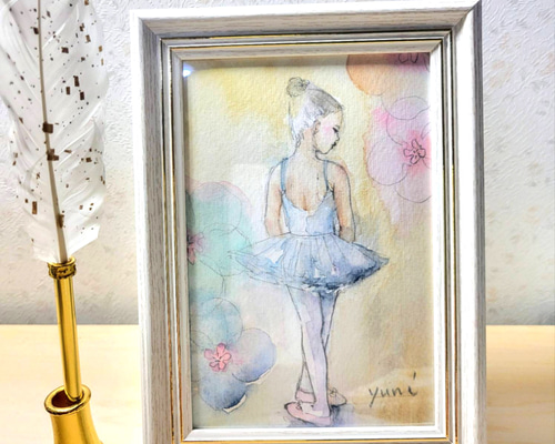 バレリーナの油彩画 額別 5178-size.jpg