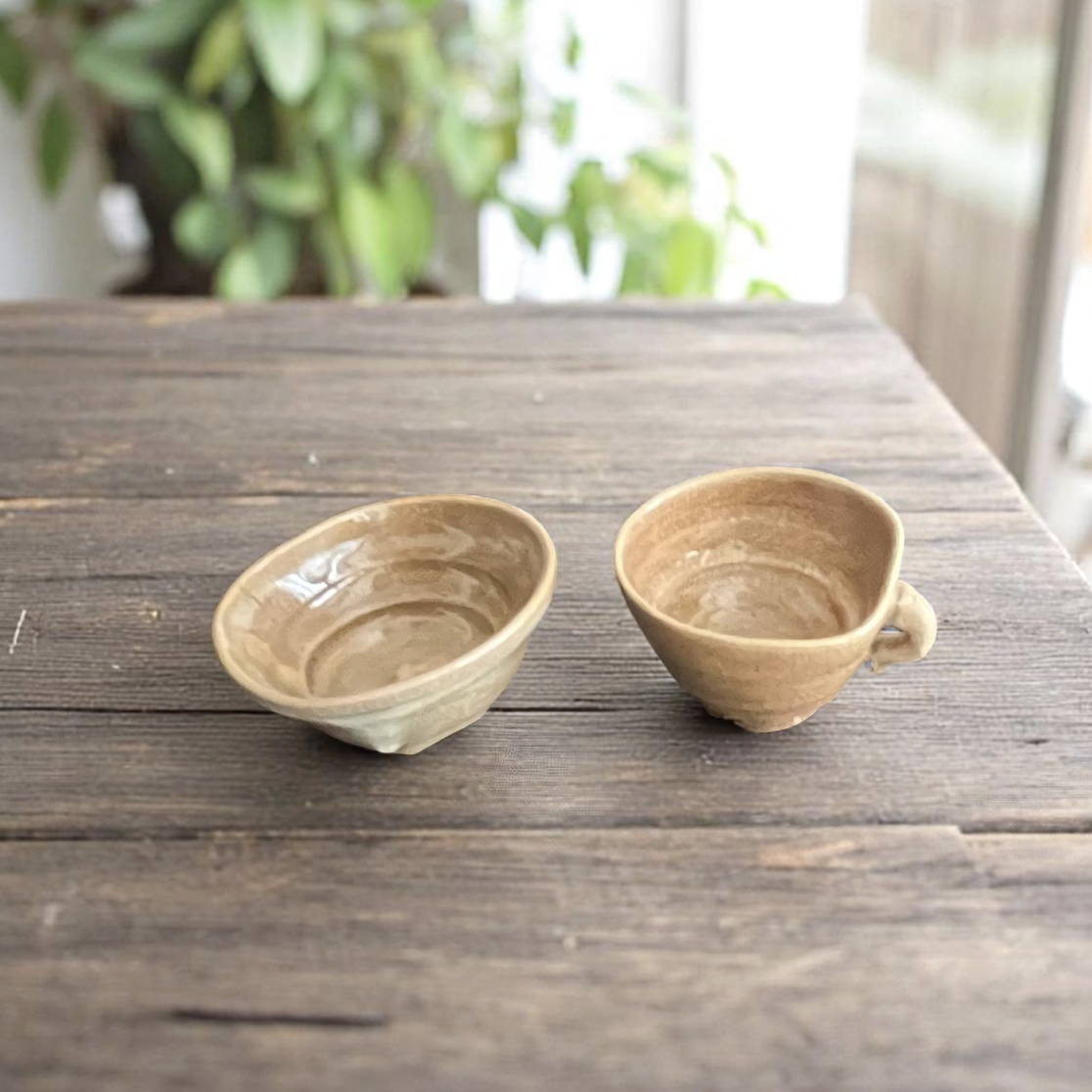 萩焼 極小ティーカップと湯冷まし